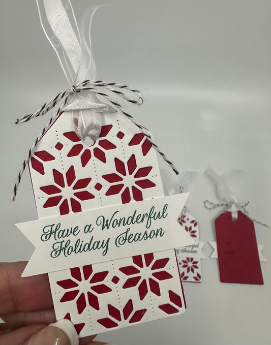 Scandinavian Gift Tags Christmas Holiday - pack of 3