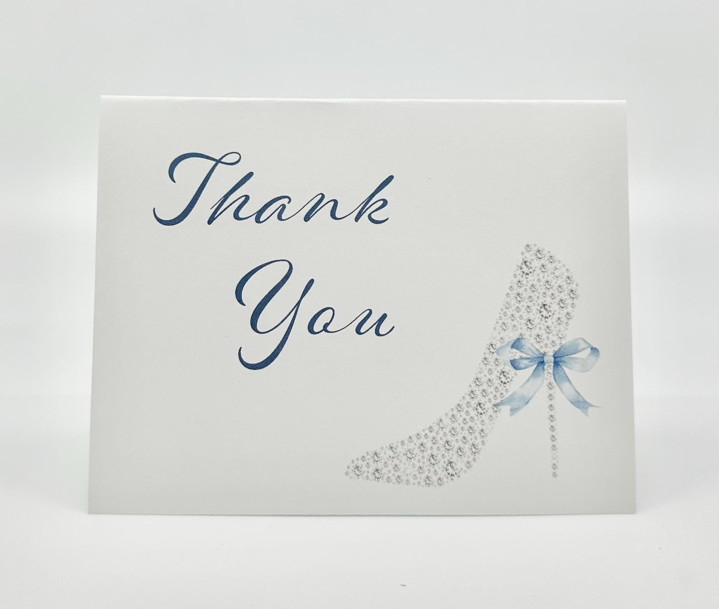 Princess Castle Thank You Card with Diamond Slipper Digital Instant Download