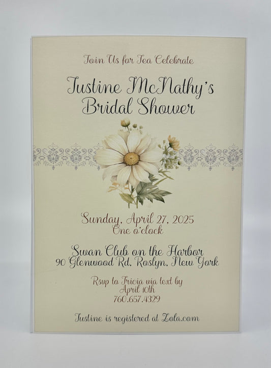 Smiling Daisy Tea Party Ensemble by The Paper Fascinator for Bridal Baby Showers Birthdays Wedding Special Corporate Event Planning