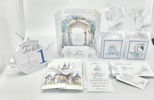 Blue Castle Tea Party Ensemble: Bridal Shower Kit