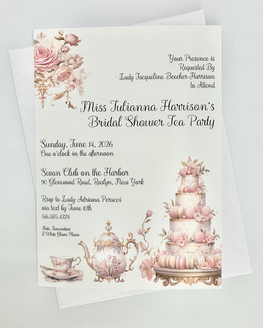 Bridal Shower Invitation Rococo European