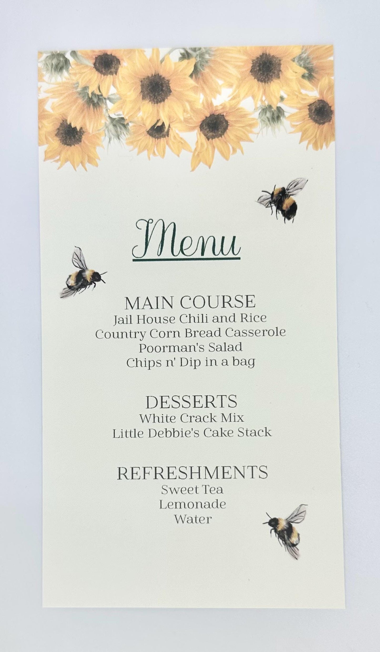 Bridal Shower Tea Party Pack Kit My Bumble Bees Love Sunflowers Ensemble