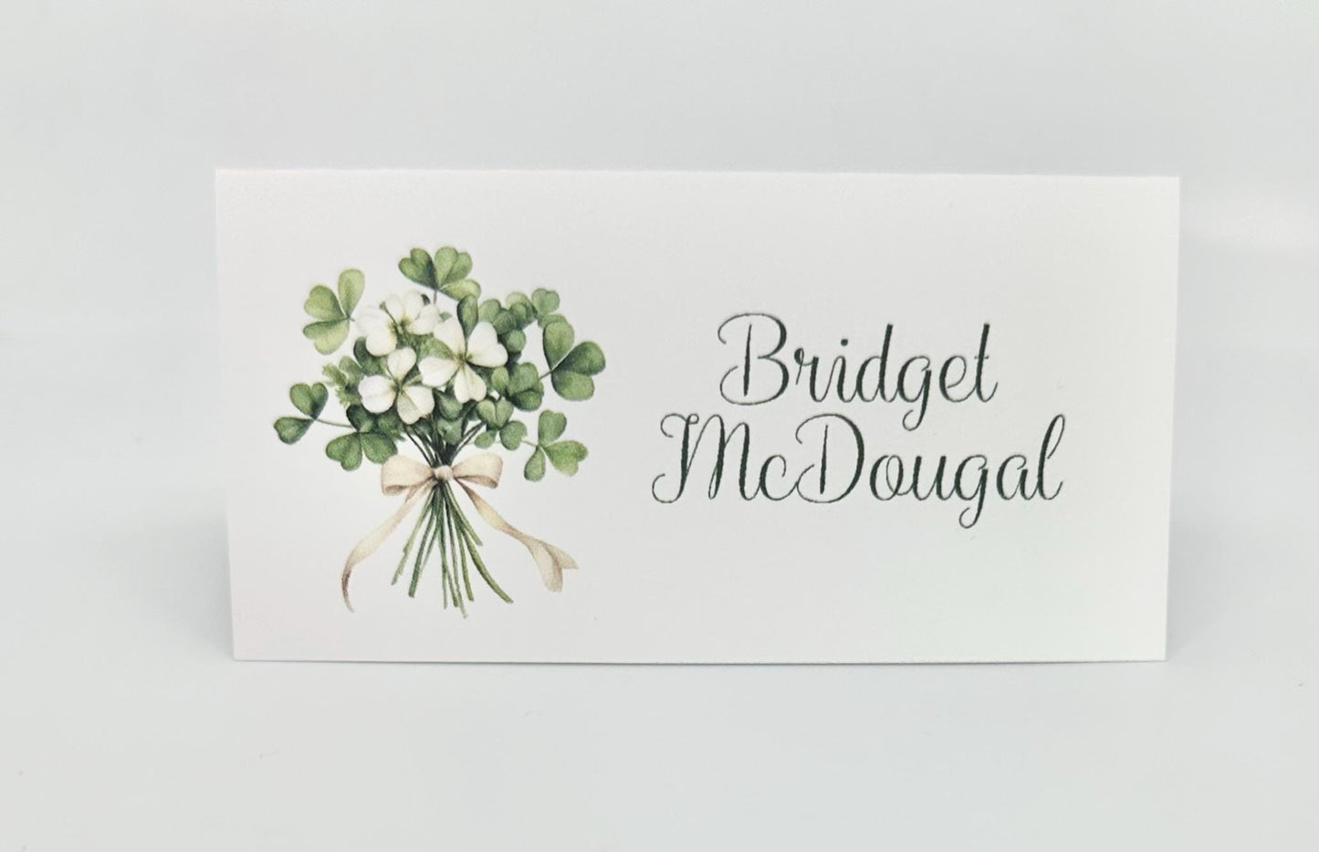 Irish Shamrock Clover Bridal Shower Tea Party Digital Editable Menu Template