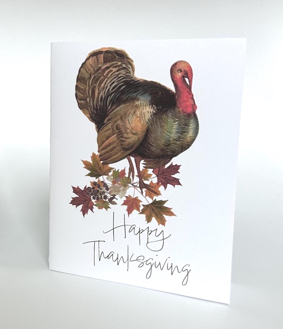 Digital Thanksgiving Turkey Card Note Gift of Gratitude two styles by Paper Fascinator