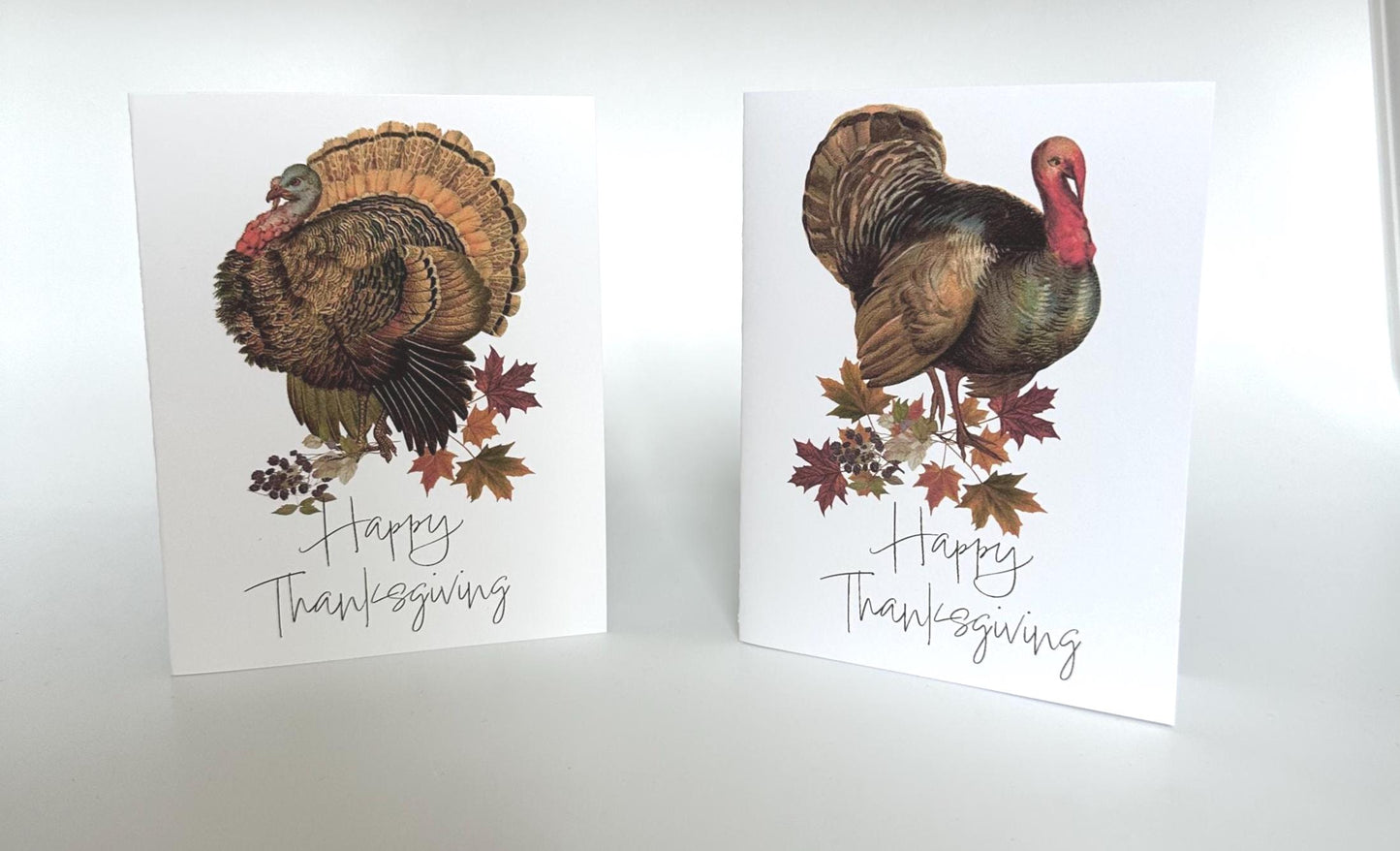 Digital Thanksgiving Turkey Card Note Gift of Gratitude two styles by Paper Fascinator