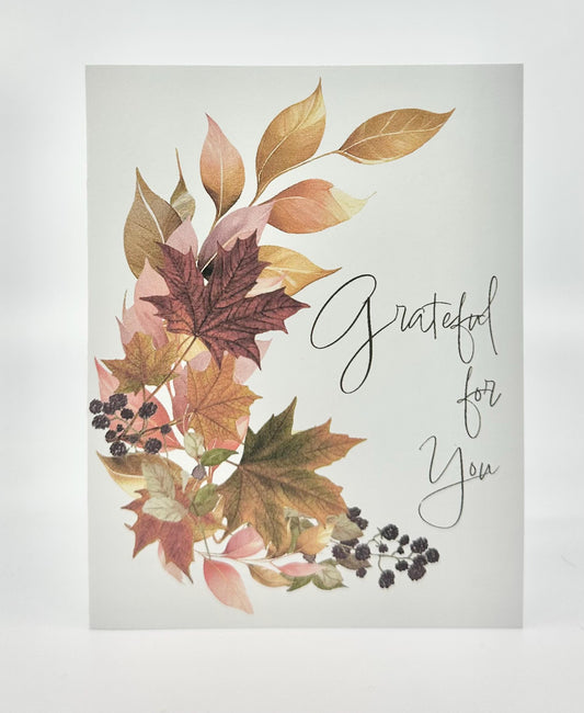 Digital Grateful Card Note Gift of Gratitude Thanksgiving Thinking of You by Paper Fascinator