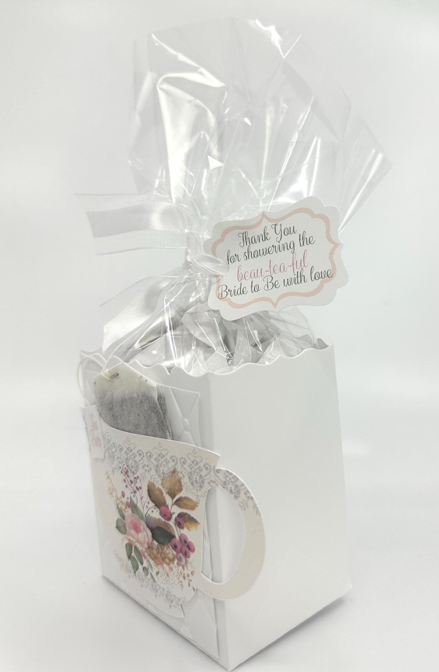 Bridal Shower Pink Rose and Berries Tea Party Favor Strawberry Ensemble