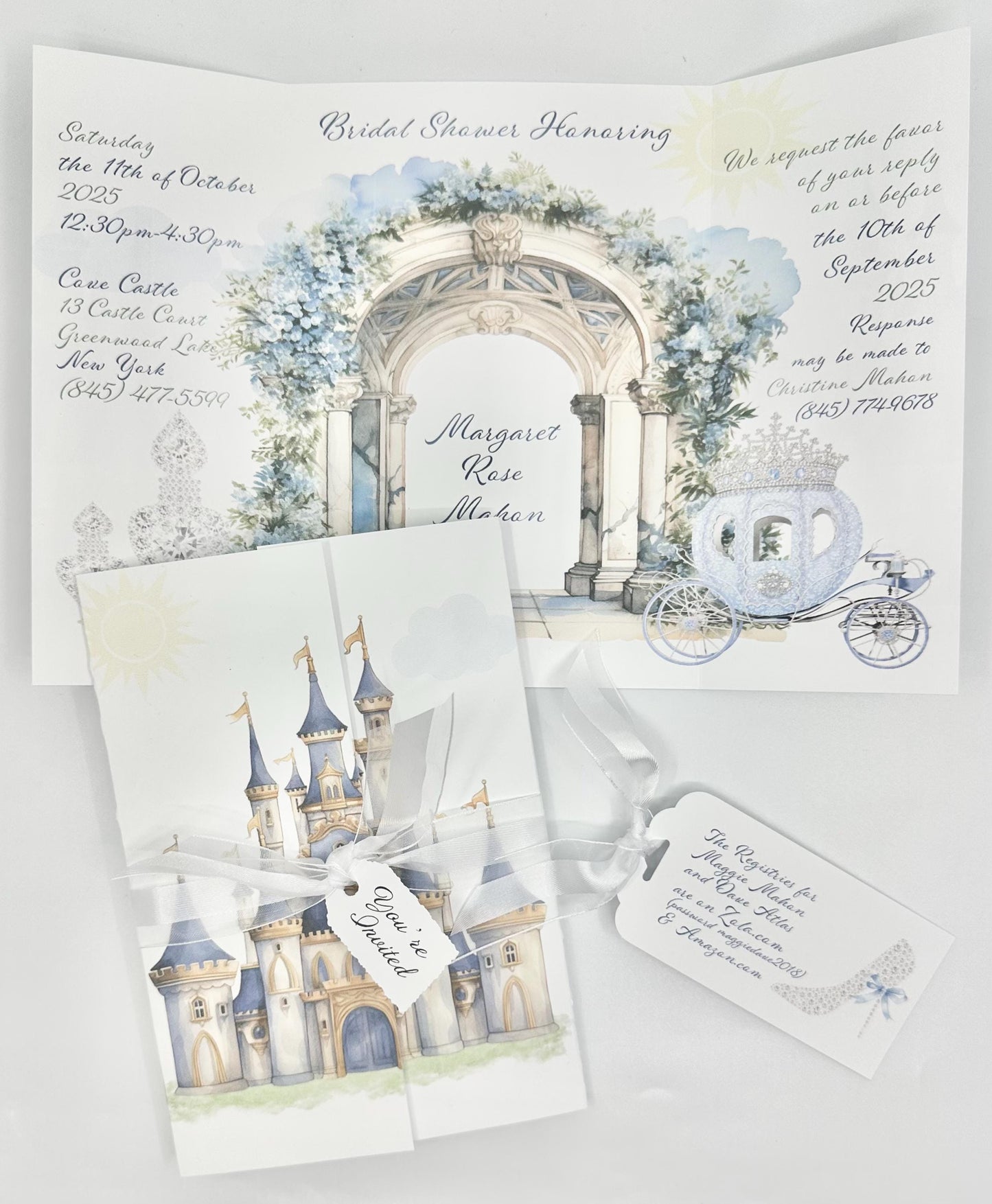 Blue Castle Tea Party Ensemble: Bridal Shower Kit