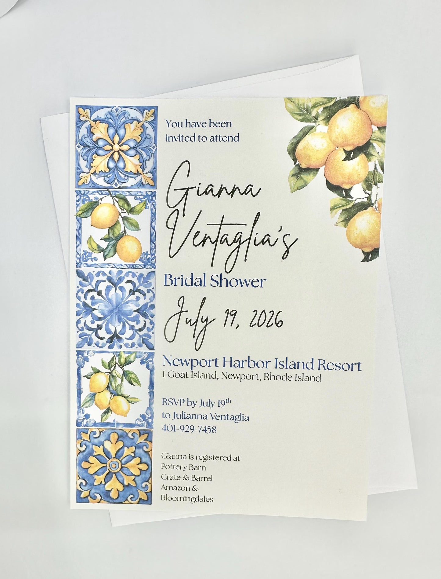 Amalfi Lemon Tea Party Kit: Bridal Shower, Birthday Ensemble