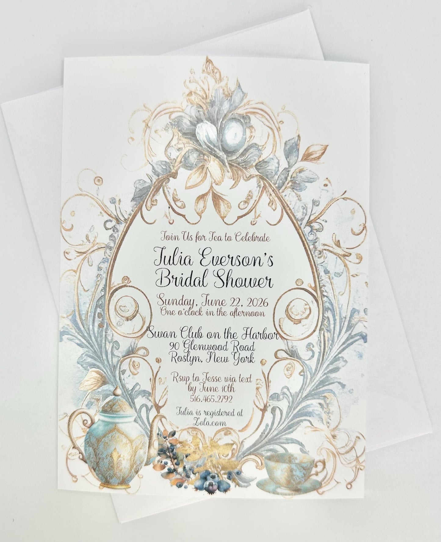 Blueberry Tea Party Menu