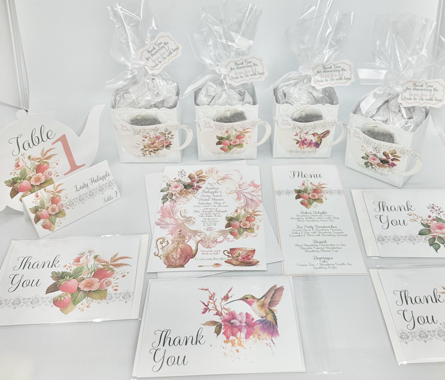Strawberry Tea Party Invitation