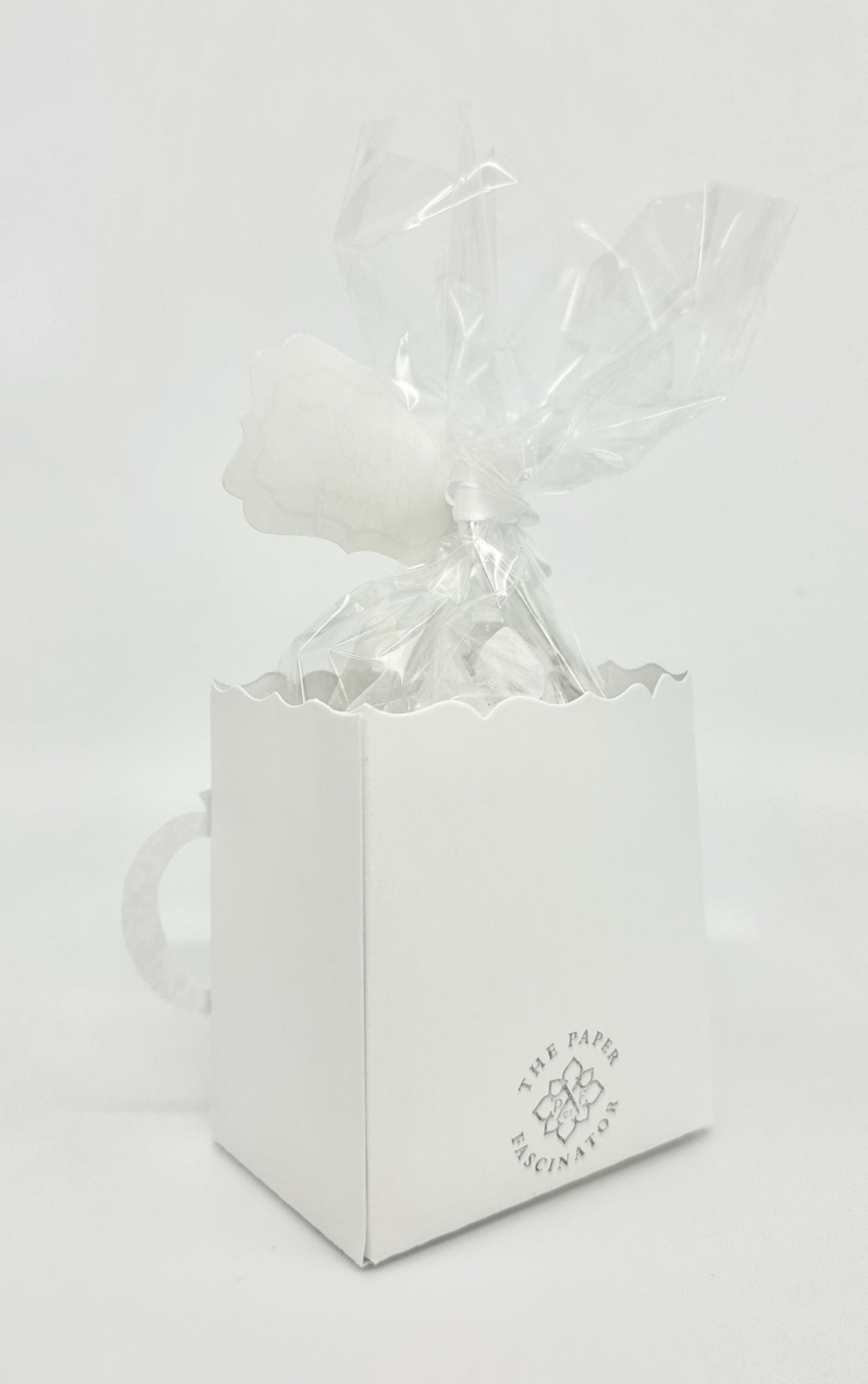 Amalfi Coast Lemons Cerulean Blue Tile Tea Party Favor Box Bag Bridal Shower Wedding