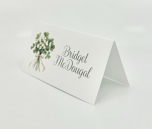 Digital Irish Shamrock Clover Bridal Shower Place Cards Celtic Gaelic UK Instant Editable Download