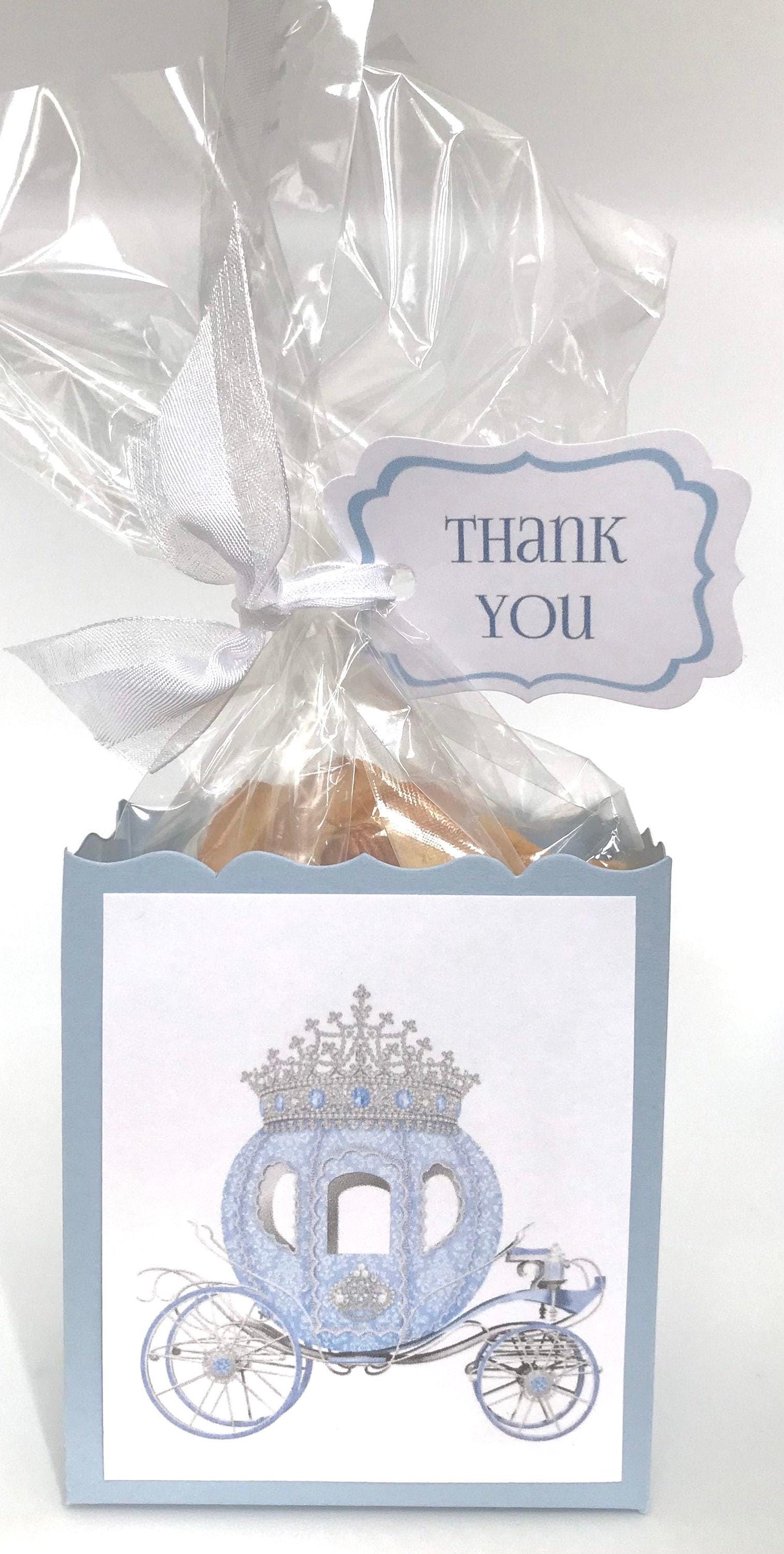 Blue Princess Fairytale Carriage with light Blue Box Party Favor
