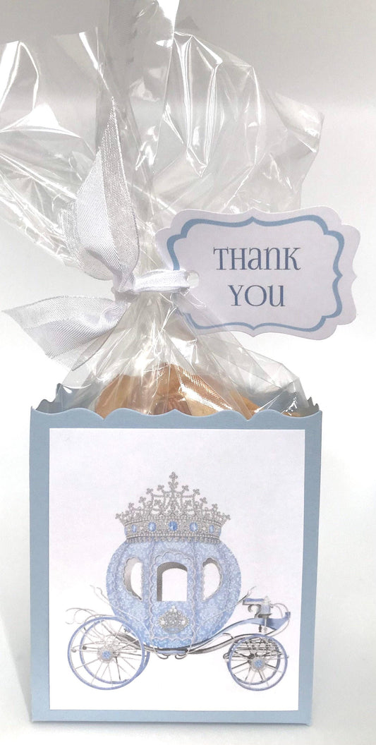 Blue Princess Fairytale Carriage with light Blue Box Party Favor