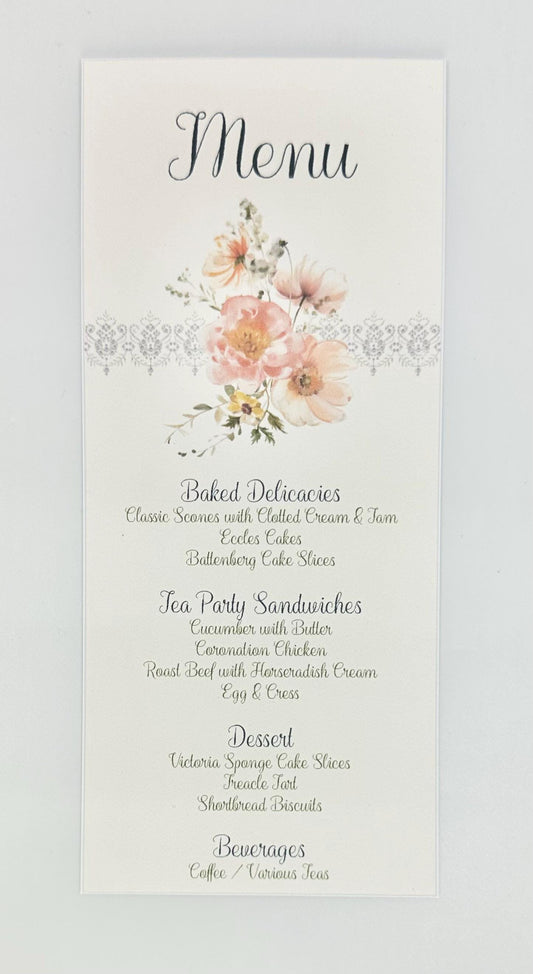 Bridal Shower Tea Party Menu You Are My Cup of Tea