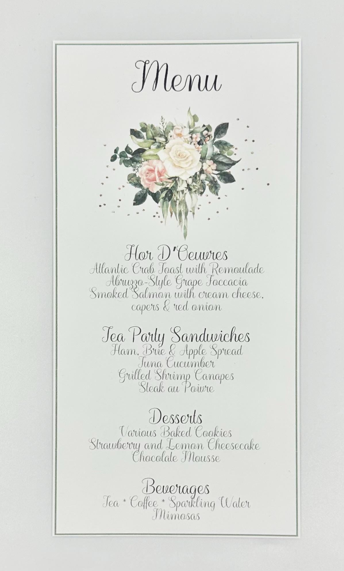 Digital Bridal Shower Invitation: Sage Green Blush and Cream Floral Bouquet Instant Download