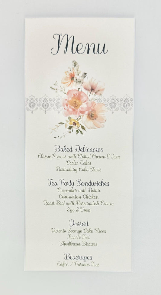 Digital Menu You Are My Cup of Tea Floral Bridal Shower Tea Party Editable Easy Download Print
