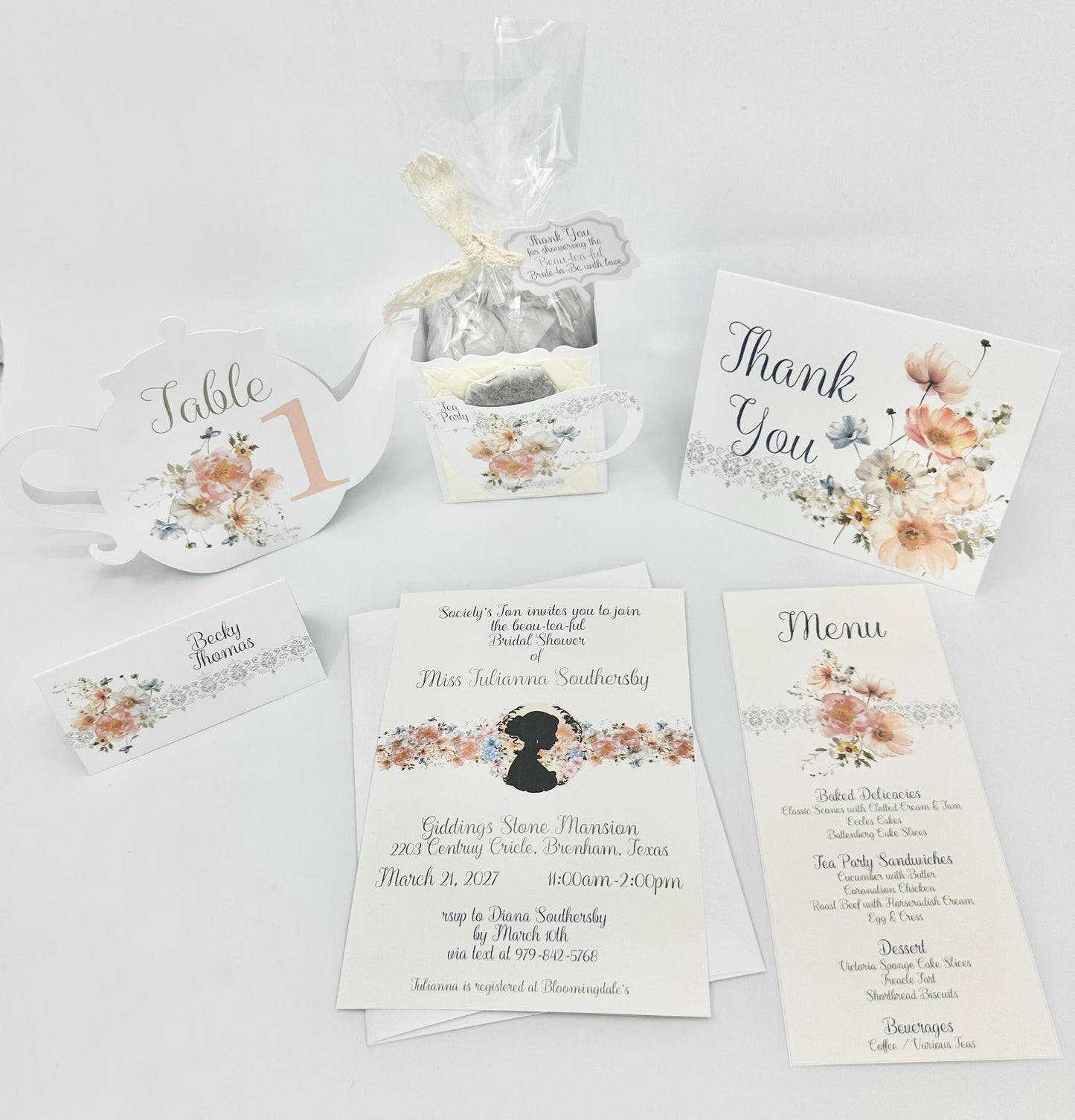 Digital Place Cards Your Are My Cup of Tea Instant Editable Download