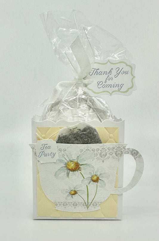 Trois Pâquerette Daisy Bouquet Tea Party Gift Box Bag Favor Bridal Shower