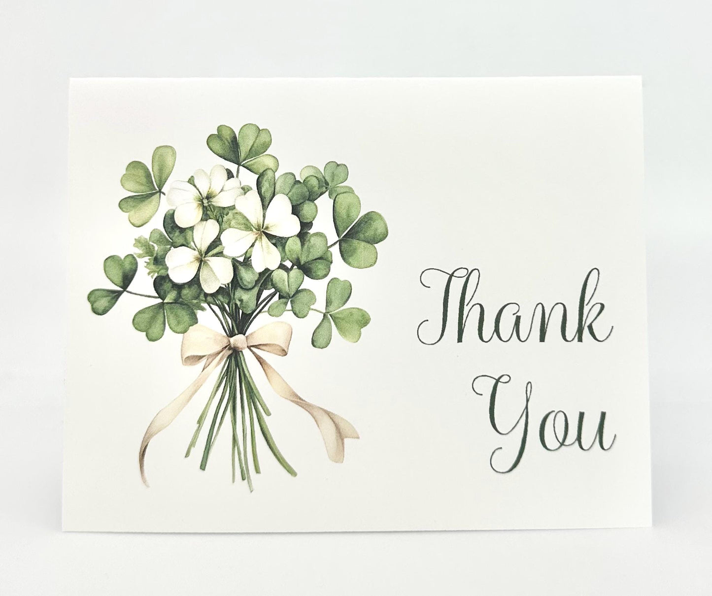 Irish Clover Celtic Gaelic Thank You Note Card