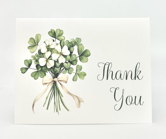 Irish Clover Celtic Gaelic Thank You Note Card